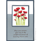 3269 D or G Poppies Silhouette Rubber Stamp