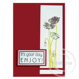 3034 B - It's Your Day Enjoy Wording Rubber Stamp