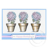 3258 G - Hydrangea Rubber Stamp