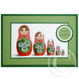 3540 GG - Nesting Russian Dolls Rubber Stamp