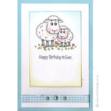 2790 B - Happy Birthday to Ewe Wording Rubber Stamp