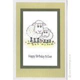 2790 B - Happy Birthday to Ewe Wording Rubber Stamp