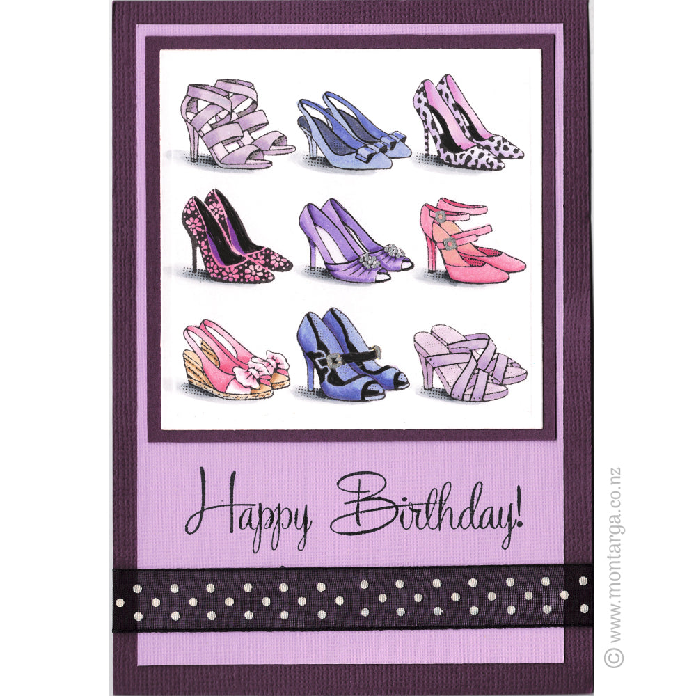 0127 BB - Happy Birthday Wording Rubber Stamp