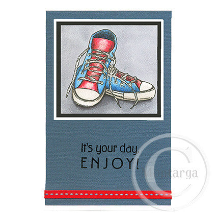 3034 B - It's Your Day Enjoy Wording Rubber Stamp