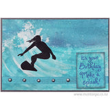 1498 F - Surfer Rubber Stamp