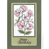 3293 GG - Sweet Peas Rubber Stamp