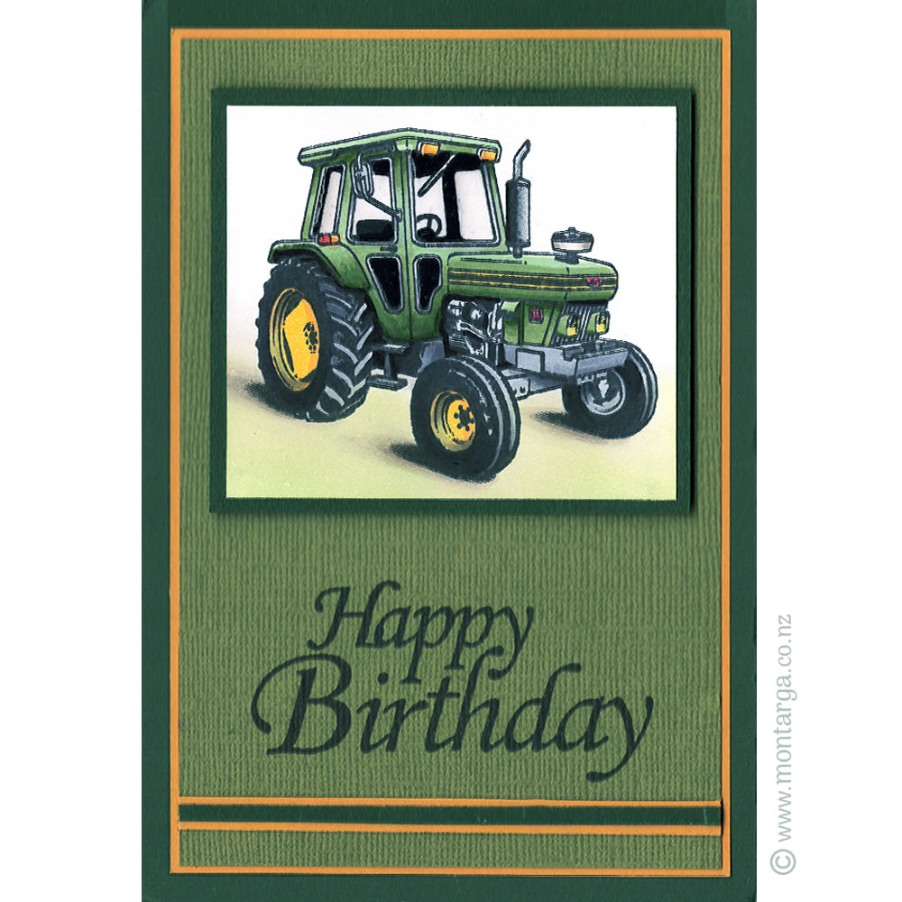 Card Sample - Tractor - Green