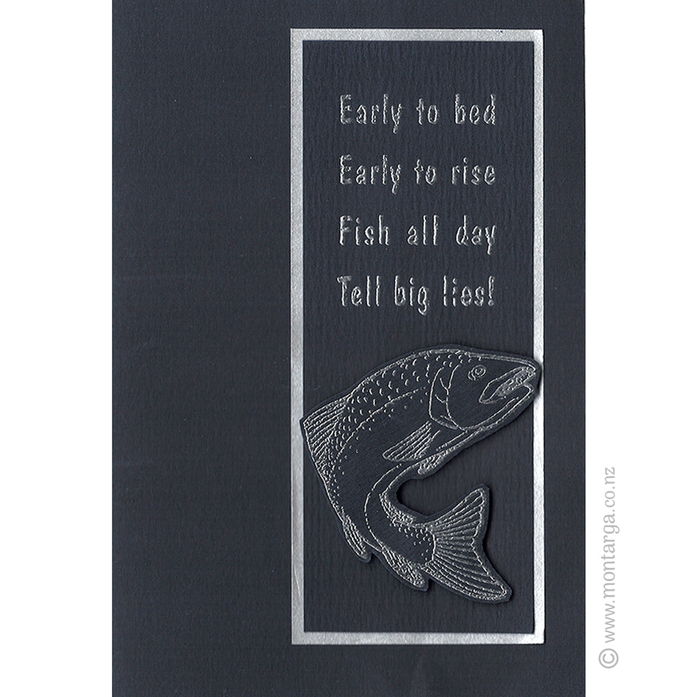 1421 F - Leaping Trout Rubber Stamp