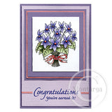 3227 G - Violets Rubber Stamp