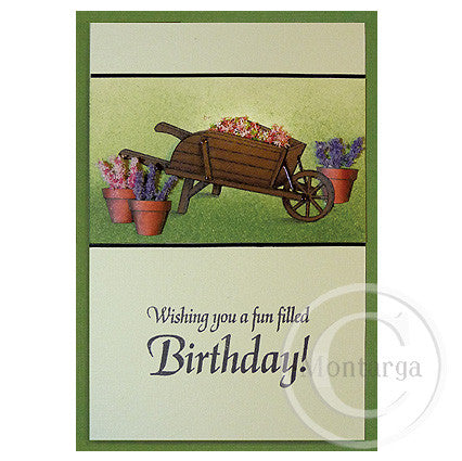 0198 E - Fun Filled Birthday Wording Rubber Stamp