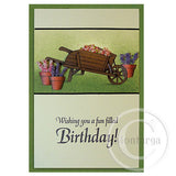 0198 E - Fun Filled Birthday Wording Rubber Stamp