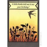 0194 BB - A Little Birdie Told Me Wording Rubber Stamp