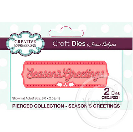 Creative Expressions Festive Mini Expressions Die - Pierced Season's Greetings CEDJR031