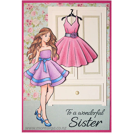 2797 B - To a Wonderful Sister Rubber Stamp