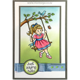 0216 A - Just Saying Hello Rubber Stamp