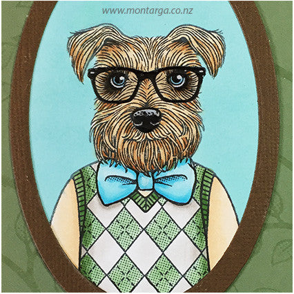 Card Sample - Hipster Dog Portrait