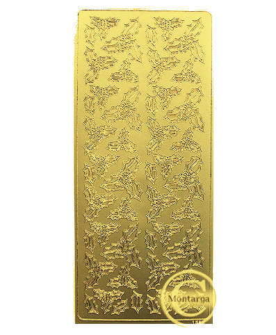 PeelCraft Stickers - Holly - Gold PC1658S