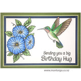 3455 GG - Morning Glory Rubber Stamp