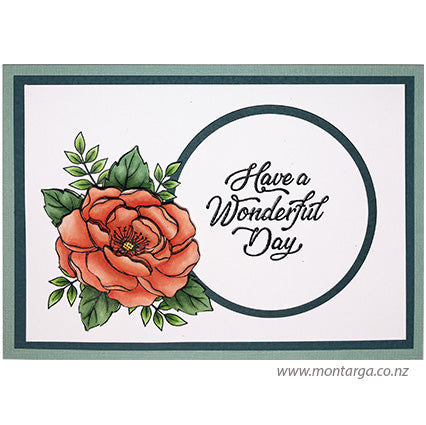2796 D - Have a Wonderful Day Rubber Stamp