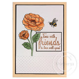 2850 D - Time With Friends Rubber Stamp