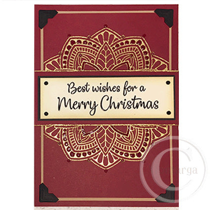 2393 FF - Best Wishes for a Merry Christmas Rubber Stamp