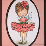 Card Sample - Little Miss Sweet Pea - Peach