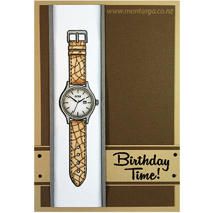 0252 B - Birthday Time Rubber Stamp