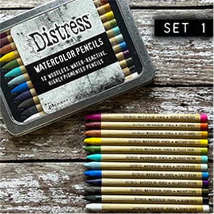 Tim Holtz Distress Watercolour Pencils - Set 1